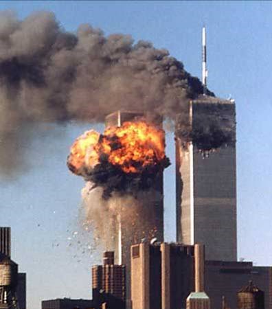 twin towers attack. World Trade Center 9/11/01