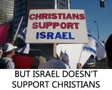 Christians expressing their one-way support for Israel
